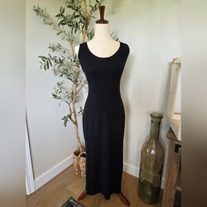 Old Navy Black Ribbed Sleeveless Maxi Dress